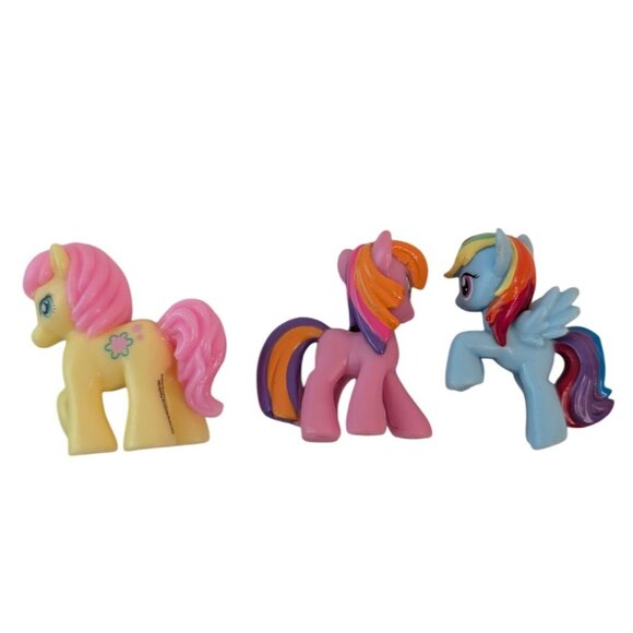 My Little Pony Toy Figures Lot of 8 Rainbow Dash Apple Jack Cheerilee Beachberry - Picture 3 of 9